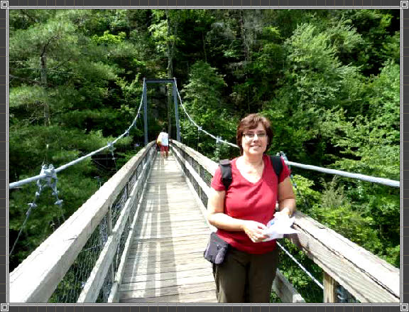 Hängebrücke über dem Tallulah River