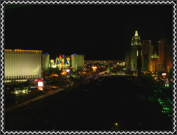 Blick auf Excalibur und New York New York